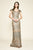 Tadashi Shoji - Nowak Sequin Embroidered Gown In Gold and Silver
