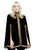 Tadashi Shoji - Gold Embellished Cape Jumpsuit In Black and Gold