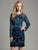 Lara Dresses - Dazzling Long Sleeve Cocktail Dress with Intricate Beadworks 33270, Black, Blue