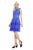 Tadashi Shoji - Rosette Applique Tiered A-Line Dress In Purple
