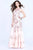 Shail K - 1274 Embellished Sheer Mermaid Gown In Pink
