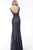 Jovani - JVN66960 Embellished V-neck Trumpet Dress In Blue