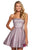 Sherri Hill - 52971 Short Strapless Glitter Knit A Line Dress In Pink and Silver