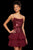 Sherri Hill - 53033 Sequined Drop-Waist Tiered Short Dress In Red