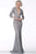 Jovani - 63801 Illusion Jewel Sheath Evening Dress In Silver and Neutral