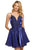 Sherri Hill - 53091 Short Sweetheart Empire A Line Dress In Blue