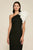 Tadashi Shoji - Rosette Ruffled Knee Length Dress In Black and White