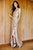 Tadashi Shoji - Alberti Sequined V-neck Gown With Slit In Gold