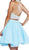 Beaded Yoke Halter A-Line Dress