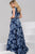 Floral Long Dress with Pleated Skirt 49217