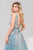 V-Neck Floral Embroided Long Dress 48433