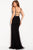 60404 Embellished Deep V-neck Sheath Dress