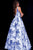 JVN60561 Sleeveless V-neck Floral Print Ballgown
