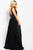 JVN53119 Plunging V-neck Beaded A-line Gown