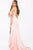 JVN55641 Backless High Slit Sheath Evening Gown