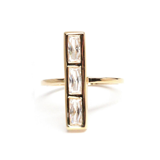 3 Baguette Gold Ring