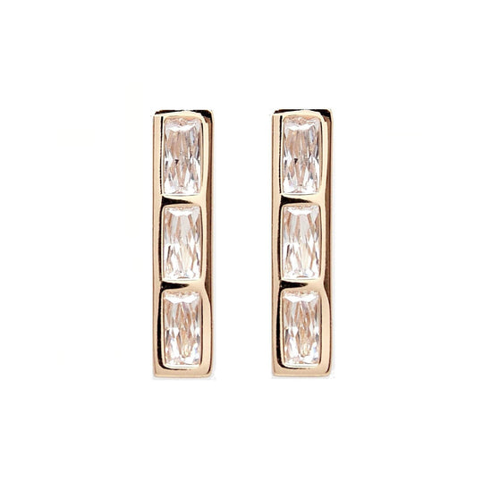 Rachael Ryen -  Bar Stud Earrings in Gold