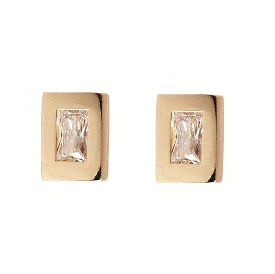 Gold Baguette Earrings