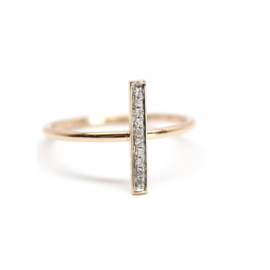 Diamond Bar Ring