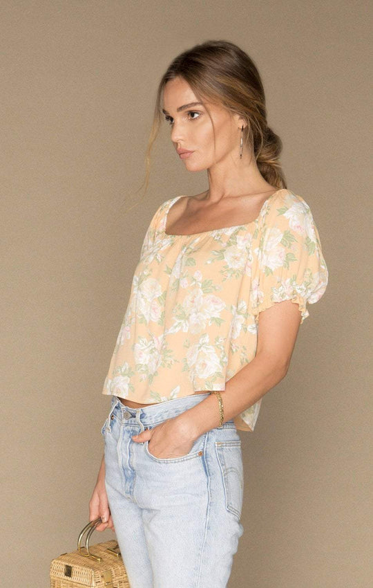 Merritt Charles -  Bardot Blouse I Sherbert Floral