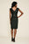 Tadashi Shoji - V-Neck and Back Sleeveless Column Dress In Black