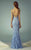 Beside Couture - BC1224 Lace Embroidered Sheath Dress in Blue