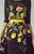 Beside Couture - BC1227 Floral Designed Illusion Bateau Dress in Black and Yellow