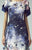 Beside Couture - BC1235 Floral Bowed Short Sleeves Dress in Blue and Multi-Color