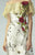 Beside Couture - BC1239 Floral Off Shoulder Evening Gown in Silver