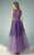 Beside Couture - BC1242 Floral Applique Jewel A Line Dress in Purple