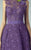 Beside Couture - BC1242 Floral Applique Jewel A Line Dress in Purple