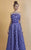 Beside Couture - BC1248 Strapless Floral Applique A-line Dress in Purple