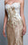 Beside Couture by Gemy - BC1326 Embellished Strapless Sweetheart Evening Gown in Gold and White