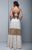 Beside Couture by Gemy - BC1328 Embellished Plunging A-Line Evening Dress in White and Gold