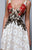 Beside Couture by Gemy - BC1328 Embellished Plunging A-Line Evening Dress in White and Gold