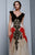 Beside Couture by Gemy - BC1330 V-Neck Embellished A-Line Evening Gown in Gold and Black