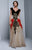 Beside Couture by Gemy - BC1330 V-Neck Embellished A-Line Evening Gown in Gold and Black