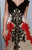 Beside Couture by Gemy - BC1330 V-Neck Embellished A-Line Evening Gown in Gold and Black