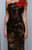 Beside Couture by Gemy - BC1332 Floral Embellished Asymmetrical Gown in Black and Red