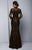 Beside Couture by Gemy - BC1333 Long Lace High Neck Trumpet Dress in Black