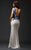 Beside Couture by Gemy - BC1338 Embroidered Lace Sheath Dress in White and Blue