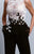 Beside Couture by Gemy - BC1339 Lace Scalloped Jewel Crepe Jumpsuit in White and Black
