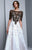 Beside Couture by Gemy - BC1340 Lace Illusion Bateau A-line Dress in White and Black