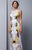 Beside Couture by Gemy - BC1341 Embroidered Lace Bateau Trumpet Dress in White and Green