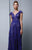 Beside Couture by Gemy - BC1346 Embroidered Lace V-neck A-line Dress in Purple
