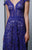 Beside Couture by Gemy - BC1346 Embroidered Lace V-neck A-line Dress in Purple