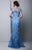 Beside Couture by Gemy - BC1350 Floral Lace Embroidered Mermaid Dress in Blue
