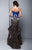 Beside Couture by Gemy - BC1352 Embellished Ruffled Trumpet Dress in Black and Blue