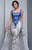 Beside Couture by Gemy - BC1353 Embroidered Sheath Dress With Overlay in Silver and Blue