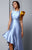 Beside Couture by Gemy - BC1355 Ruffled High Low Sheath Dress in Blue and Yellow